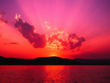 Pink Sunset on the Horizon